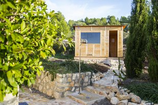 Sauna auf dem Gelände der Finca Son Mola Vell