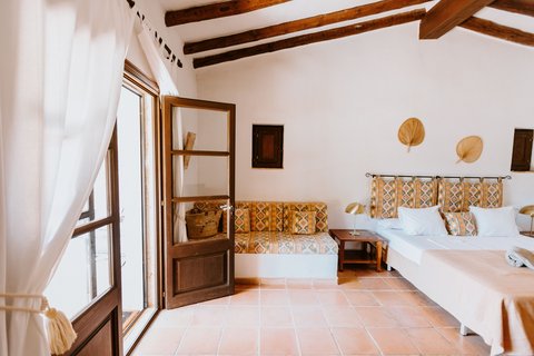 Die Sitzecke des Zimmers Cabrera auf der Finca